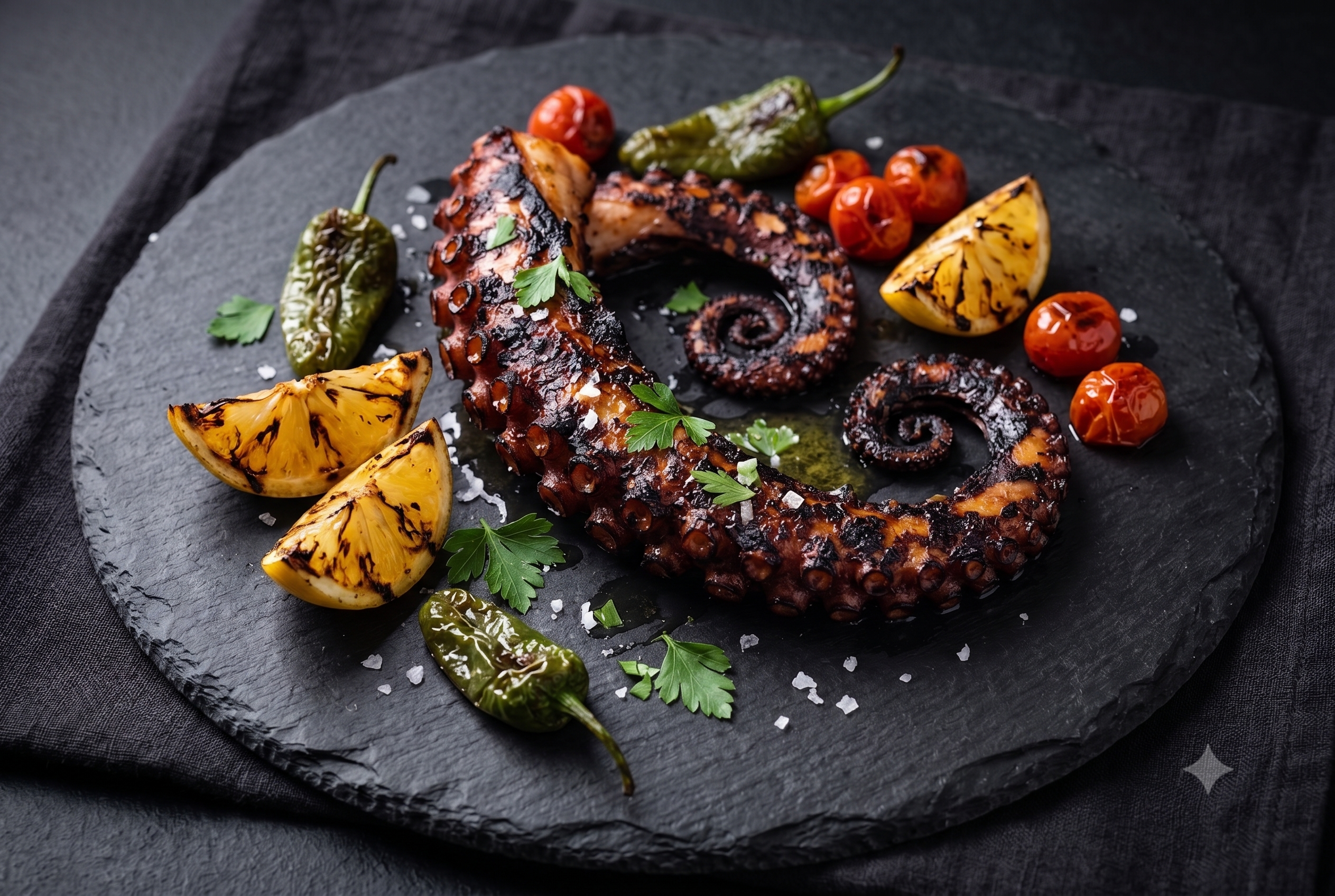 Foto del pulpo a las brasas